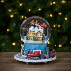 Northlight 7.25" Musical Revolving House Christmas Snow Dome Décor -Northlight Shop D491591S 2