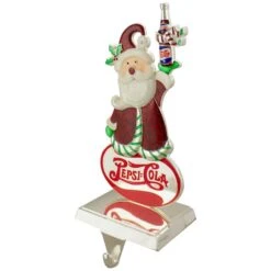 Northlight 9.75" Silver Pepsi-Cola Santa Claus Christmas Stocking Holder 10 Northlight 9.75" Silver Pepsi-Cola Santa Claus Christmas Stocking Holder -Northlight Shop D491600S 3