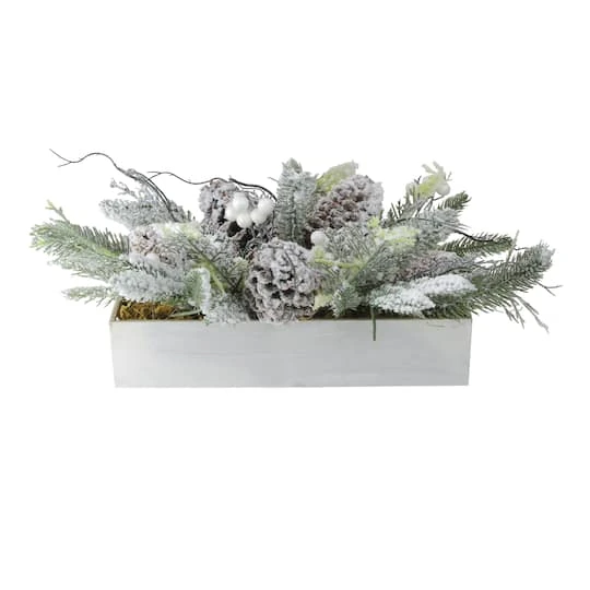 Northlight 19.5" White & Green Berries With Foliage Tabletop Décor 3 Northlight 19.5" White & Green Berries With Foliage Tabletop Décor