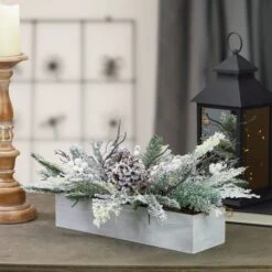 Northlight 19.5" White & Green Berries With Foliage Tabletop Décor 8 Northlight 19.5" White & Green Berries With Foliage Tabletop Décor -Northlight Shop D491640S 2