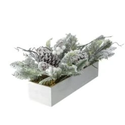 Northlight 19.5" White & Green Berries With Foliage Tabletop Décor 9 Northlight 19.5" White & Green Berries With Foliage Tabletop Décor -Northlight Shop D491640S 3