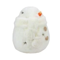 Northlight 11" White Snowman With Star Cut-Outs Tealight Candle Holder -Northlight Shop D491644S 2