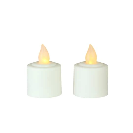 Northlight 1.5" White LED Flickering Amber Lighted Christmas Votive Candles, 2ct. 3 Northlight 1.5" White LED Flickering Amber Lighted Christmas Votive Candles, 2ct.