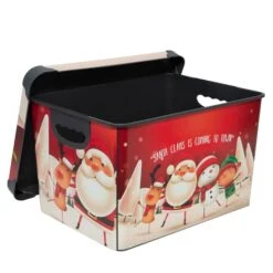 Simplify Santa Clause Is Coming To Town Storage Tote Bin -Northlight Shop D492891S 12