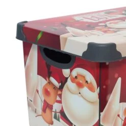 Simplify Santa Clause Is Coming To Town Storage Tote Bin -Northlight Shop D492891S 15