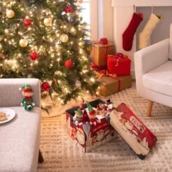 Simplify Santa Clause Is Coming To Town Storage Tote Bin -Northlight Shop D492891S 16