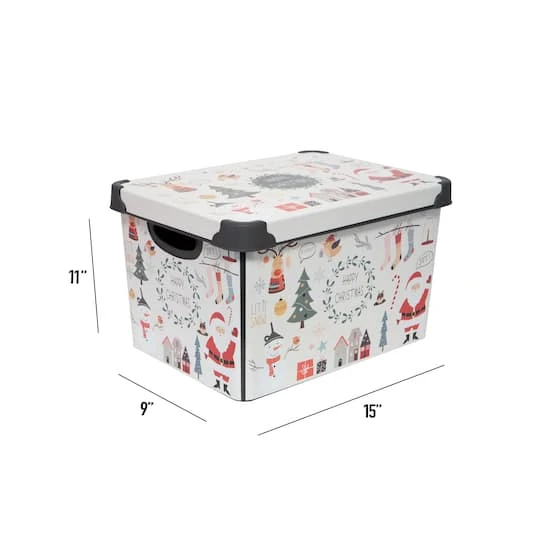 Simplify Happy Christmas Storage Tote Bin 8 Simplify Happy Christmas Storage Tote Bin - Image 6