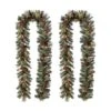 Glitzhome® 9ft. LED Glittered Pinecone Christmas Garlands, 2ct. -Northlight Shop D493615S 1