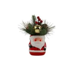 Christmas Mix In 7" Santa Ceramic Pot