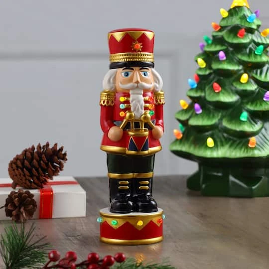 12" Ceramic Nutcracker Drummer 5 12" Ceramic Nutcracker Drummer - Image 3