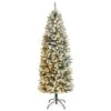 6ft. Pre-Lit Slim Flocked Montreal Fir Artificial Christmas Tree -Northlight Shop D517952S 1