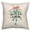 Meet Me Under The Mistletoe 18x18 Throw Pillow -Northlight Shop D517980S 1
