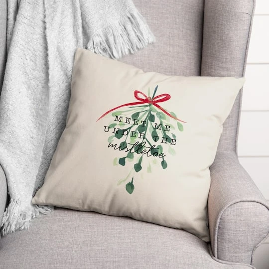 Meet Me Under The Mistletoe 18x18 Throw Pillow 6 Meet Me Under The Mistletoe 18x18 Throw Pillow - Image 4