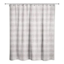Holiday Gray Plaid Shower Curtain 6 Holiday Gray Plaid Shower Curtain -Northlight Shop D517985S 1 1