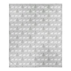 Deer And Tree Pattern 50x60 Sherpa Fleece Blanket 7 Deer And Tree Pattern 50x60 Sherpa Fleece Blanket -Northlight Shop D517993S 1 1