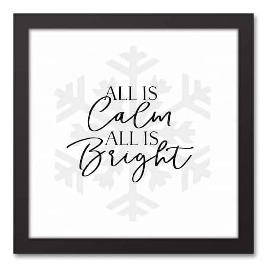 All Is Calm All Is Bright 12x12 Black Framed Canvas 4 All Is Calm All Is Bright 12x12 Black Framed Canvas - Image 2