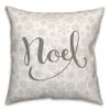 Noel Snowflake Pattern 18x18 Throw Pillow -Northlight Shop D518013S 1