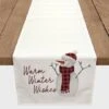 Watercolor Snowman 16x90 Poly Twill Table Runner 2 Watercolor Snowman 16x90 Poly Twill Table Runner -Northlight Shop D518032S 1