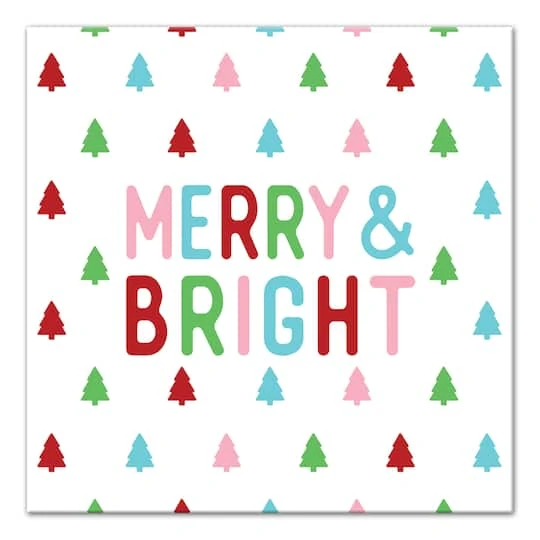 Merry And Bright 12x12 Canvas Wall Art 4 Merry And Bright 12x12 Canvas Wall Art - Image 2