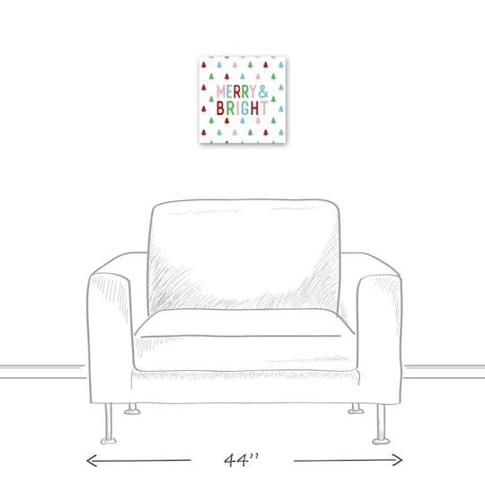 Merry And Bright 12x12 Canvas Wall Art 8 Merry And Bright 12x12 Canvas Wall Art - Image 6
