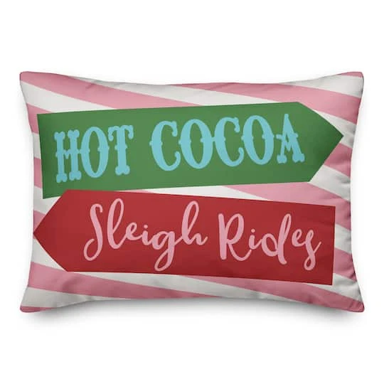 Hot Cocoa Sign 14x20 Throw Pillow 3 Hot Cocoa Sign 14x20 Throw Pillow