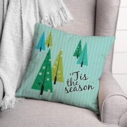 Tis The Season Trees 18x18 Throw Pillow 7 Tis The Season Trees 18x18 Throw Pillow -Northlight Shop D518057S 2