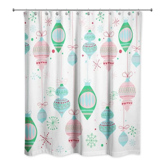 Retro Funky Ornaments Shower Curtain 4 Retro Funky Ornaments Shower Curtain - Image 2