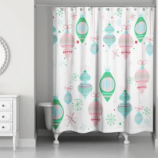 Retro Funky Ornaments Shower Curtain 5 Retro Funky Ornaments Shower Curtain - Image 3
