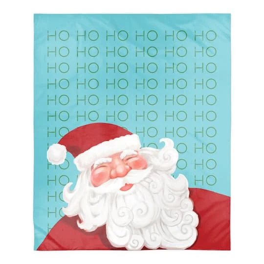 Santa Ho Ho Ho 50x60 Sherpa Fleece Blanket 4 Santa Ho Ho Ho 50x60 Sherpa Fleece Blanket - Image 2