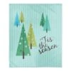 Tis The Season Trees 50x60 Sherpa Fleece Blanket -Northlight Shop D518078S 1