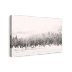 Calm Snowy Trees 36x24 Canvas Wall Art -Northlight Shop D518100S 2