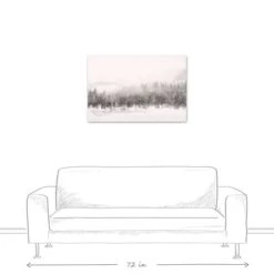 Calm Snowy Trees 36x24 Canvas Wall Art -Northlight Shop D518100S 5