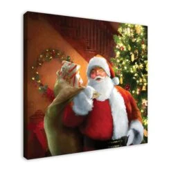 Santa Gets Ready 36x36 Canvas Wall Art -Northlight Shop D518105S 2