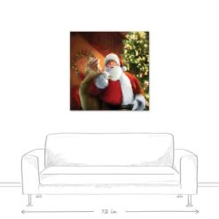 Santa Gets Ready 36x36 Canvas Wall Art -Northlight Shop D518105S 5