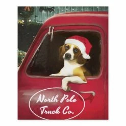 Christmas Beagle Tabletop Canvas 6 Christmas Beagle Tabletop Canvas -Northlight Shop D518115S 1 1