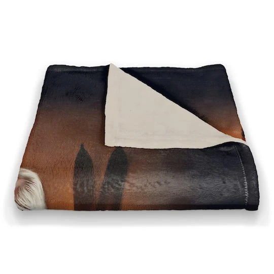 Painted Santa On Piano 50x60 Coral Fleece Blanket 5 Painted Santa On Piano 50x60 Coral Fleece Blanket - Image 3