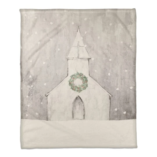 Gray Church 50x60 Coral Fleece Blanket 4 Gray Church 50x60 Coral Fleece Blanket - Image 2