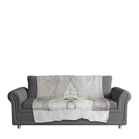 Gray Church 50x60 Coral Fleece Blanket 6 Gray Church 50x60 Coral Fleece Blanket - Image 4