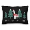 Caroling Llama Pattern 14x20 Throw Pillow -Northlight Shop D518153S 1
