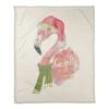 Be Jolly Flamingo 50x60 Coral Fleece Blanket -Northlight Shop D518160S 1