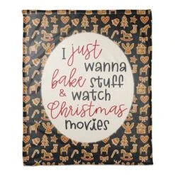 Christmas Movies Coral Fleece Blanket -Northlight Shop D518162S 1 1