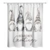 Seasons Greetings Gnomes Shower Curtain -Northlight Shop D518169S 1