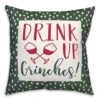 Drink Up Grinches Dots 18x18 Throw Pillow 2 Drink Up Grinches Dots 18x18 Throw Pillow -Northlight Shop D518170S 1