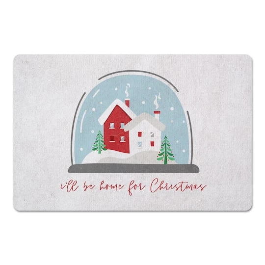Home Christmas Snowglobe Floor Mat 3 Home Christmas Snowglobe Floor Mat