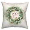 Noel Wreath 18x18 Throw Pillow -Northlight Shop D518211S 1