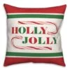 Holly Jolly Candy Cane 18x18 Throw Pillow 2 Holly Jolly Candy Cane 18x18 Throw Pillow -Northlight Shop D518214S 1