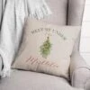 Meet Under Mistletoe 18x18 Throw Pillow 2 Meet Under Mistletoe 18x18 Throw Pillow -Northlight Shop D518220S 1