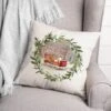 Let It Snow Sled Wreath 18x18 Throw Pillow -Northlight Shop D518227S 1