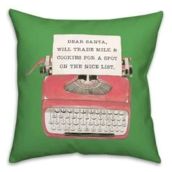 Typewriter 18x18 Throw Pillow -Northlight Shop D518233S 2