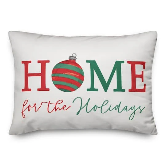 Home For Holidays Ornament 14x20 Throw Pillow 3 Home For Holidays Ornament 14x20 Throw Pillow
